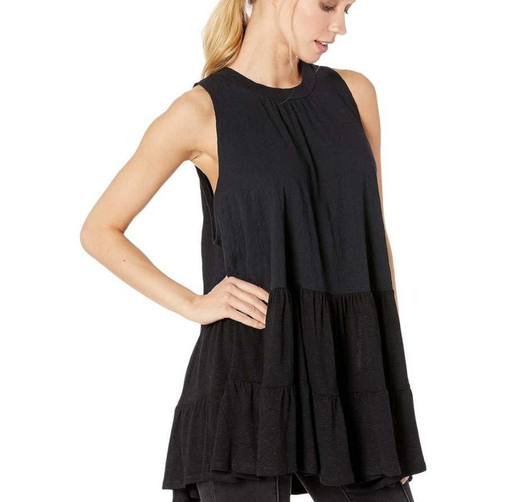 Free People Right on Time Tunic Black